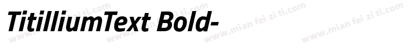 TitilliumText Bold字体转换